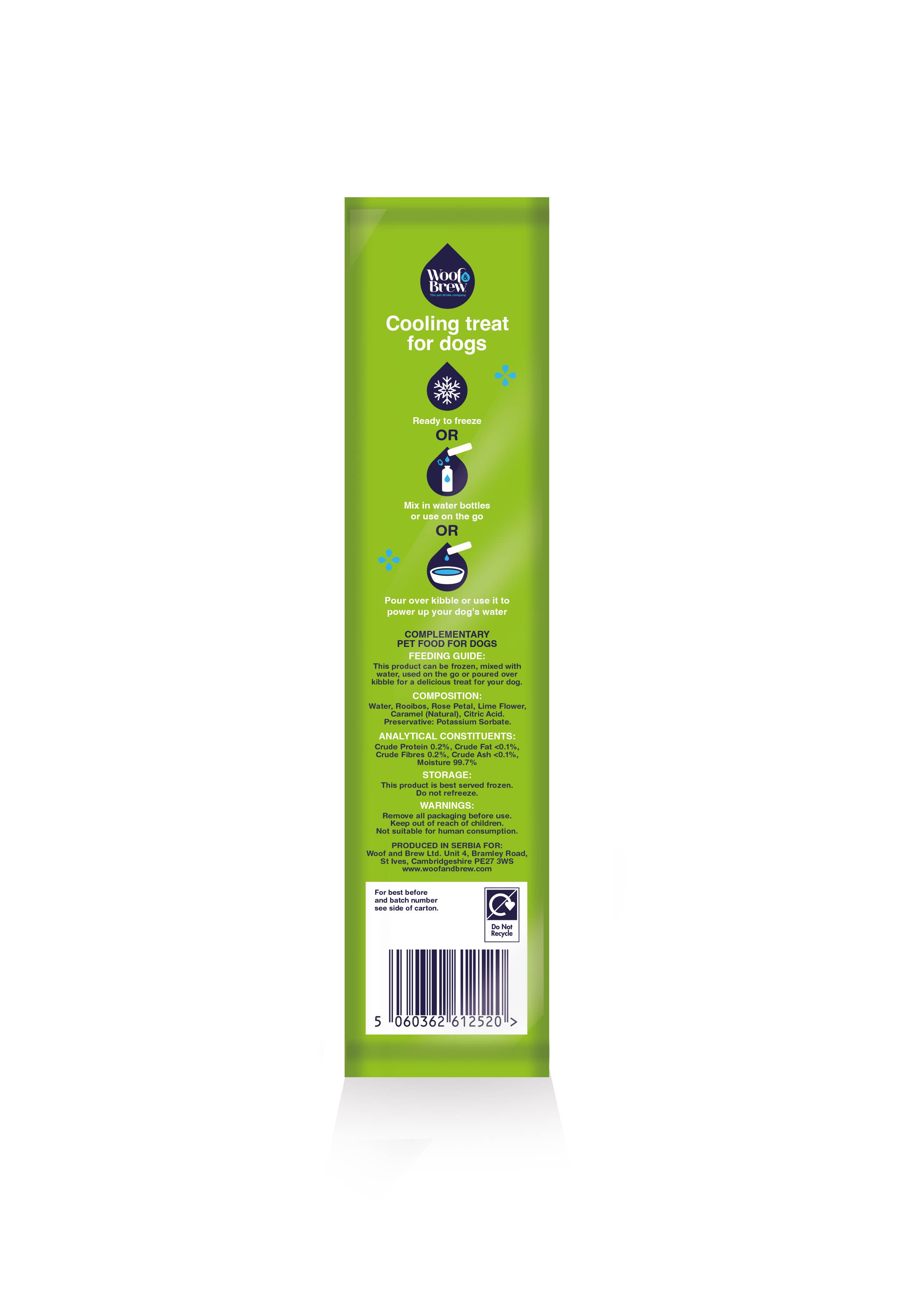 Woof&Brew Paw Pops for Dogs  - Freeze Pops for Dogs - Doggy Ice Pops