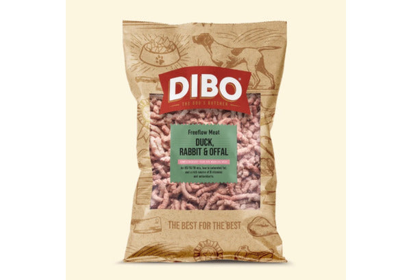 DIBO Freeflow Duck, Rabbit & Offal Raw Dog Food 1Kg