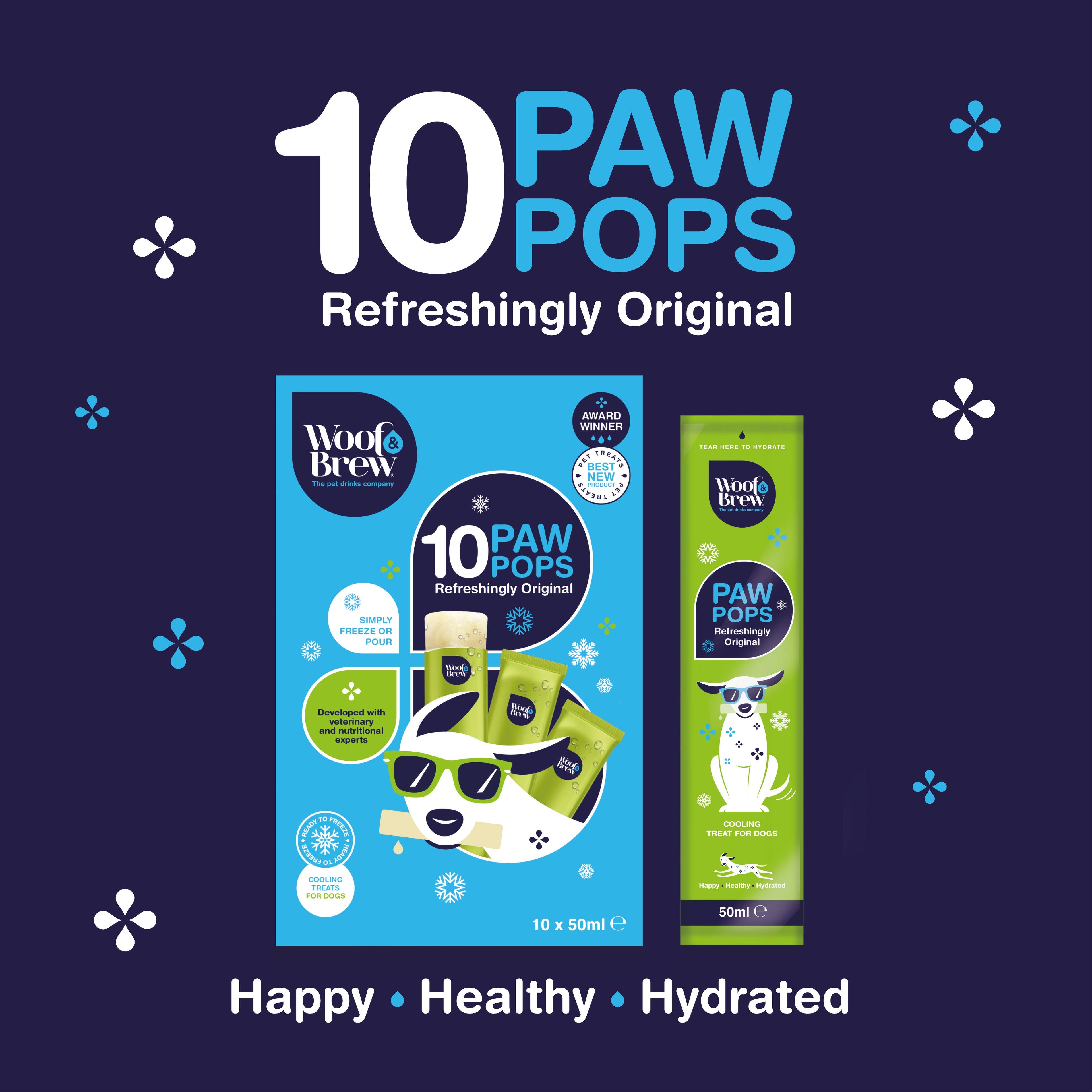Woof&Brew Paw Pops for Dogs  - Freeze Pops for Dogs - Doggy Ice Pops