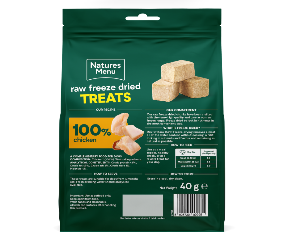 Natures Menu Freeze-Dried Chicken Chunks 40g