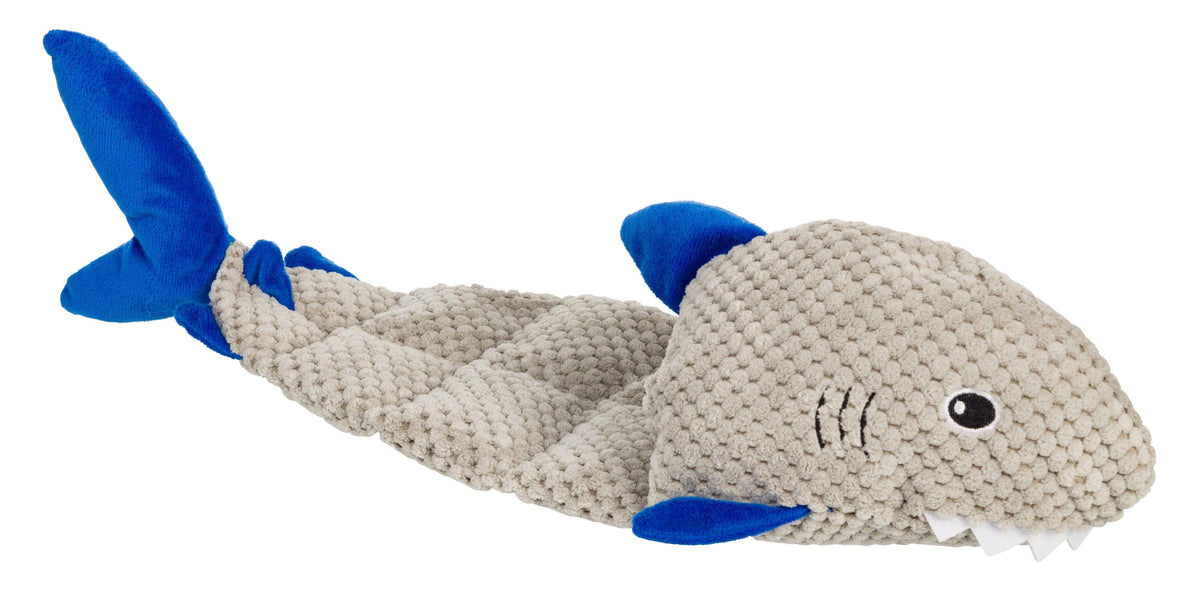 House Of Paws Waffle Cord Shark Dog Toy