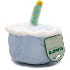 Milos Happy Birthday Cake Plush Dog Toy - Blue
