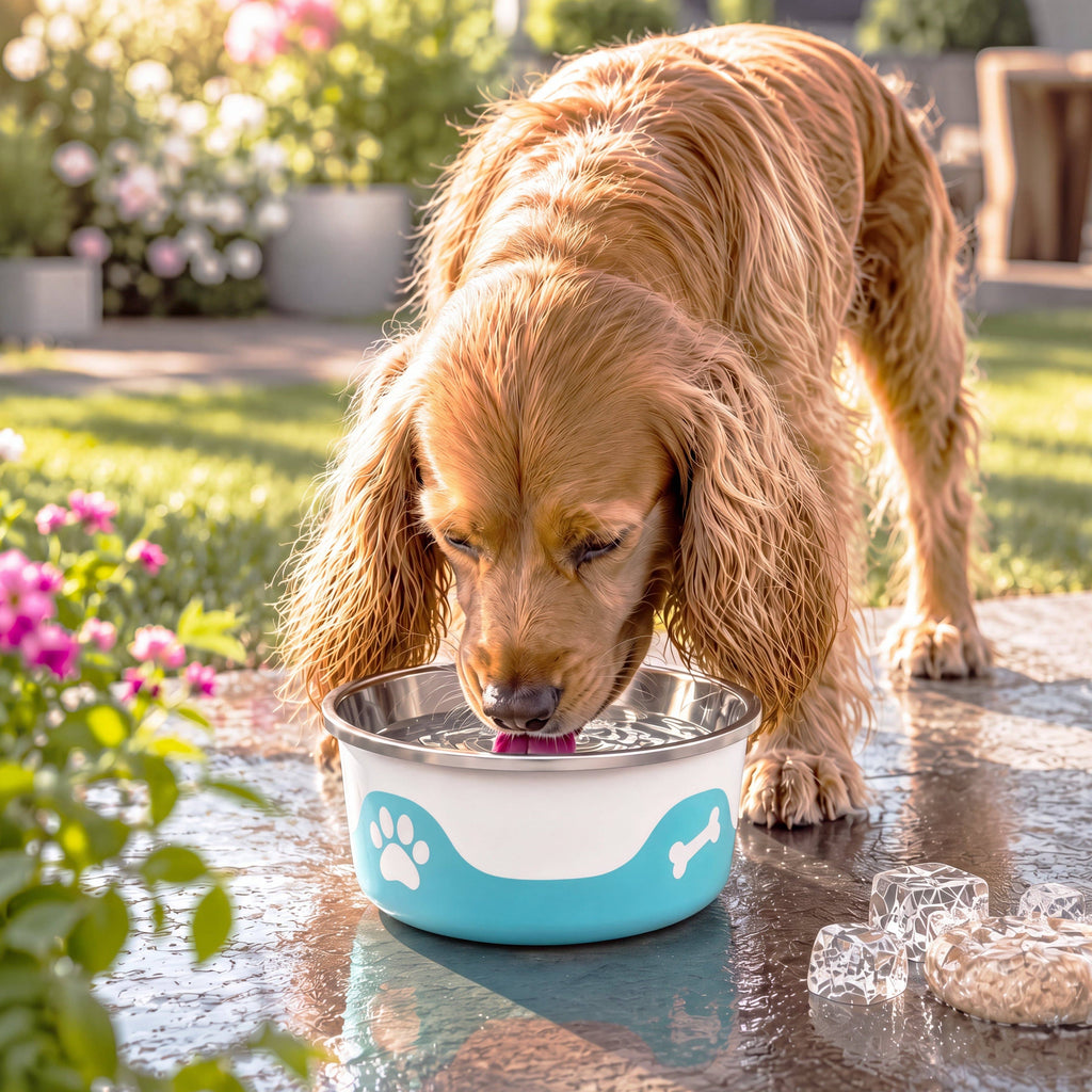 Azzure Blue-ThermaCool Dog & Cat Bowls