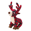House of Paws Red Tweed Reindeer Dog Toy