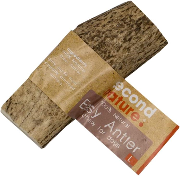 Second Nature Easy Chew Split Deer Antlers for Dogs - Natural & Sustainable Long Lasting