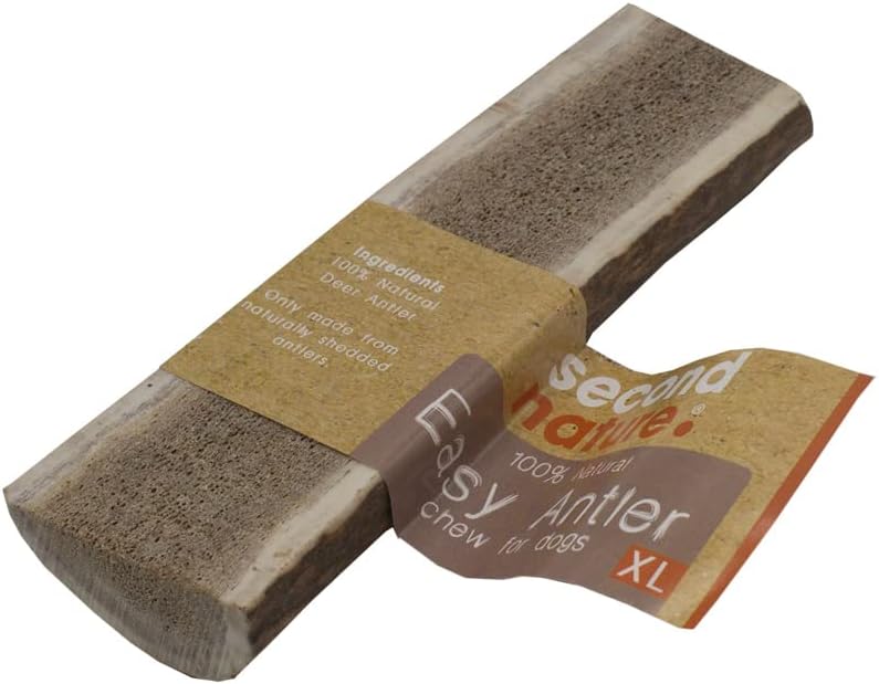 Second Nature Easy Chew Split Deer Antlers for Dogs - Natural & Sustainable Long Lasting