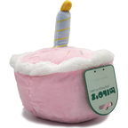 Milos Happy Birthday Cake Plush Dog Toy - Pink