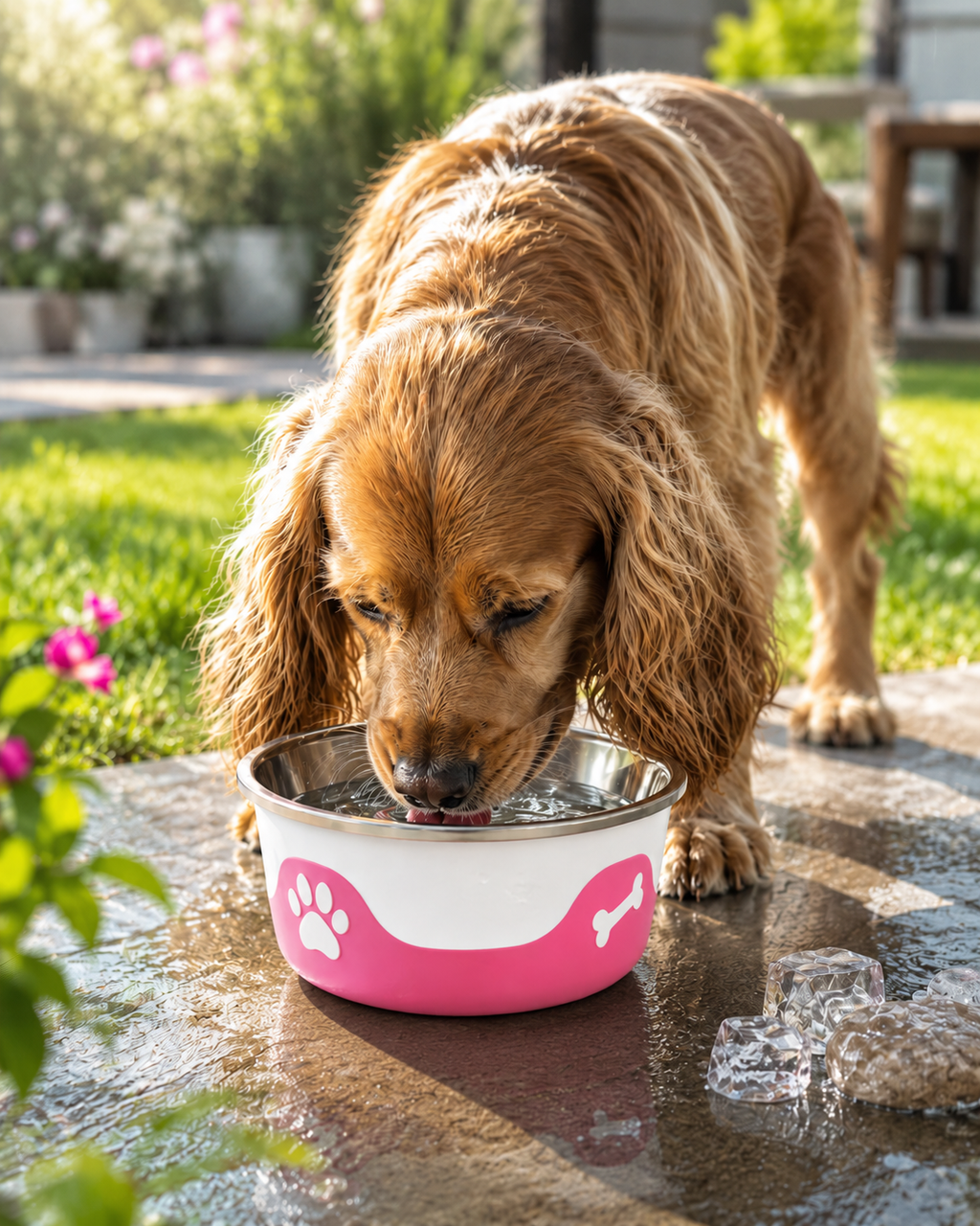 Hot Pink-ThermaCool Dog & Cat Bowls