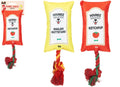 Sauces Oxford Dog Toy With Rope & Crinkle