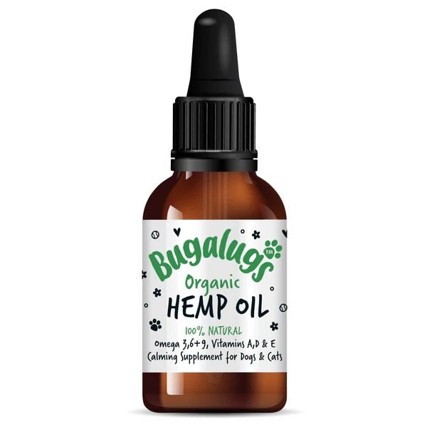 Bugalugs Organic Hemp Oil Calming Supplement for Dogs & Cats - 50ml
