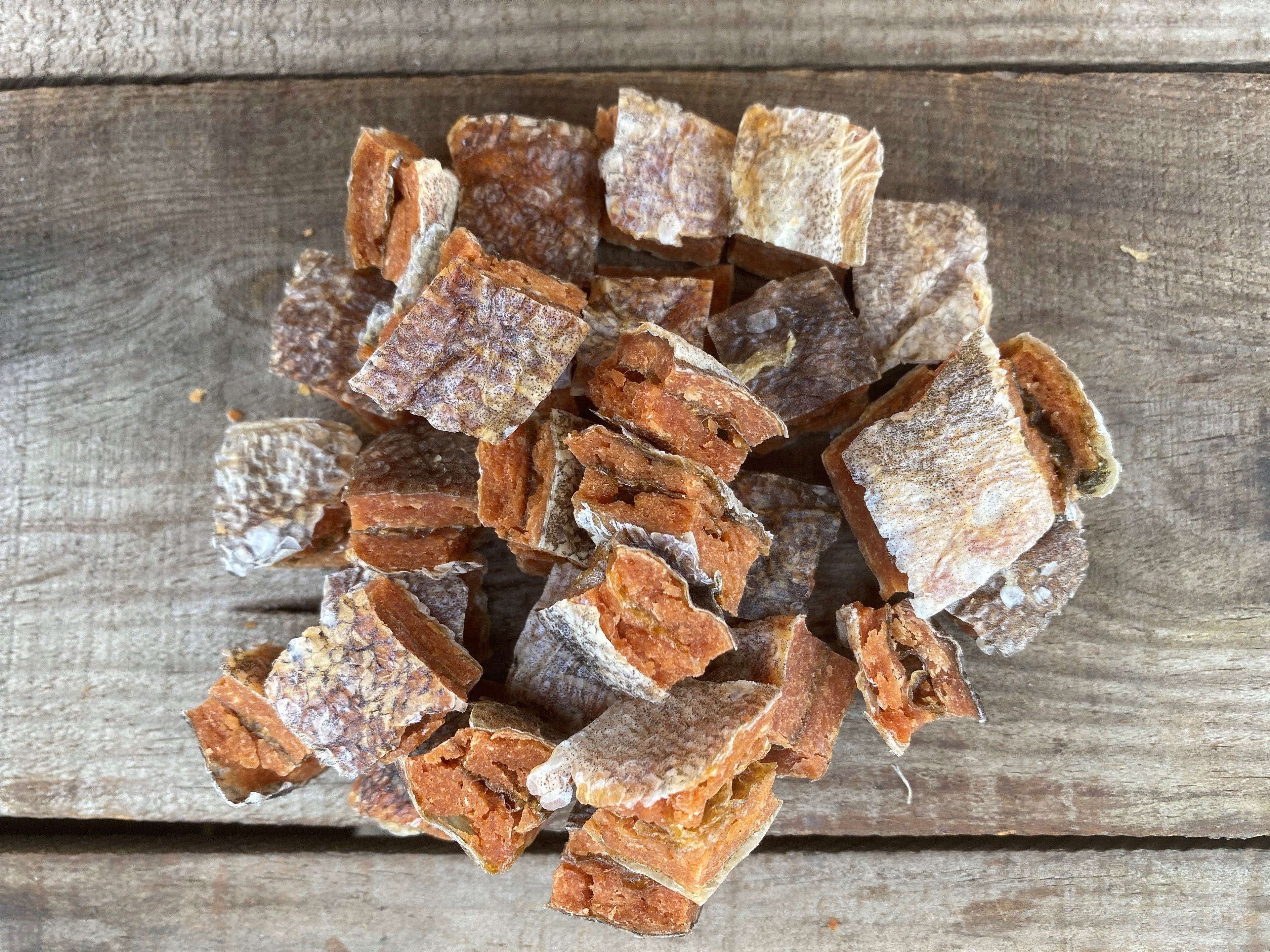 Salmon Skin Cubes