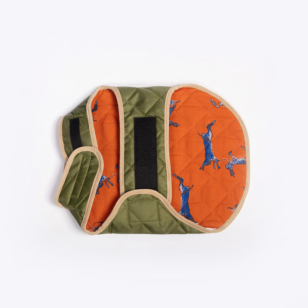 Forest Green Quilted Dog Coat by Danish Design