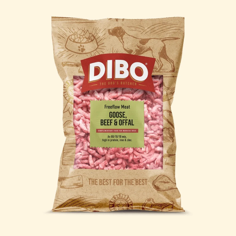 DIBO Freeflow Mince Goose, Beef & Offal Raw Dog Food 1kg