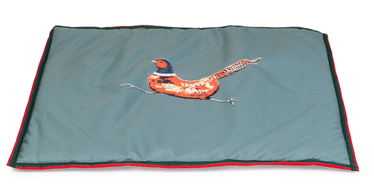 House Of Paws - Green Pheasant Boot Mat Dog Bed - Large/XLarge