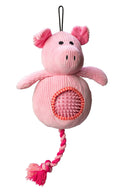 House Of Paws Pig Cord Toy With Spikey Ball Dog Toy