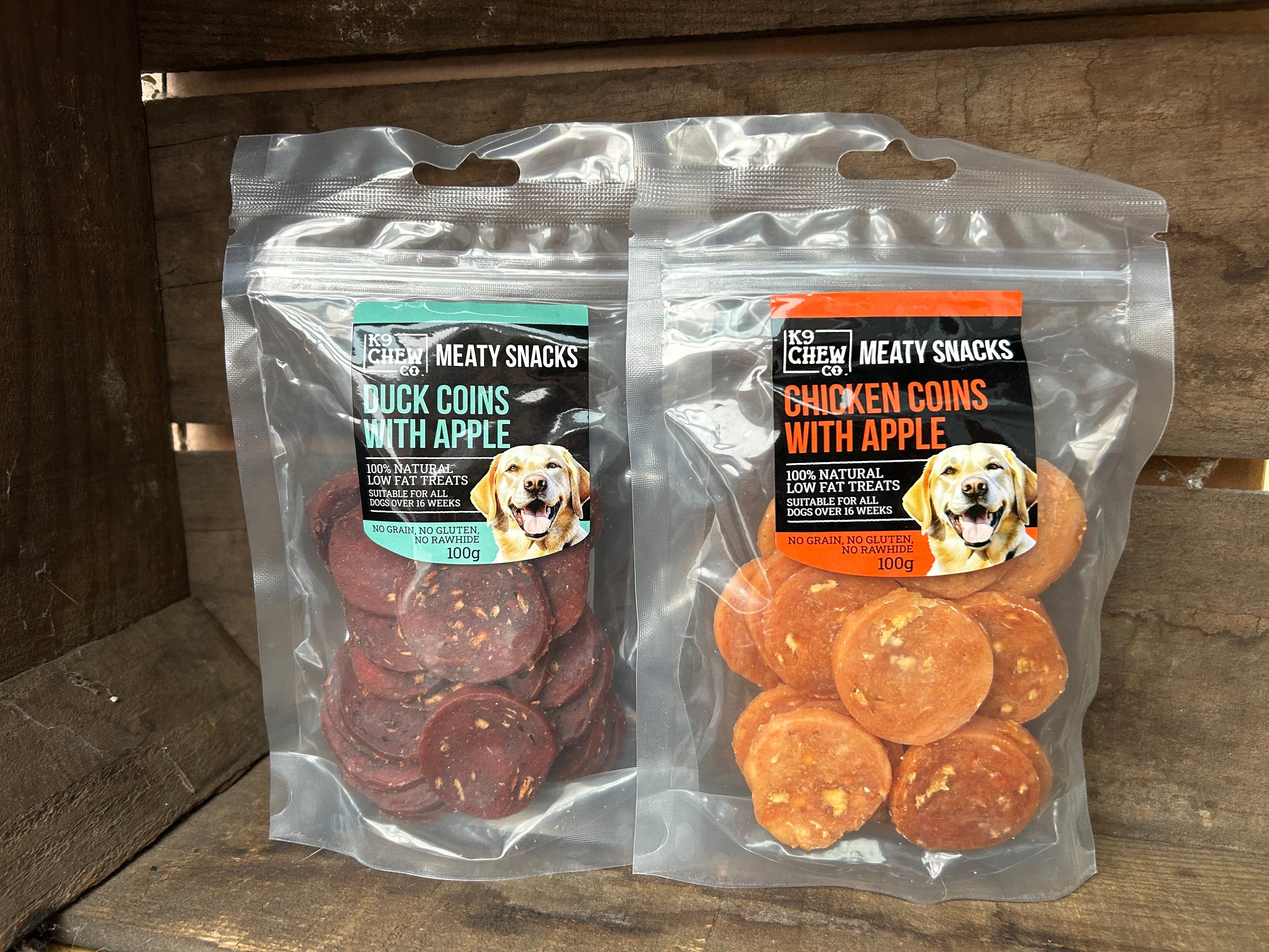 Meaty Snacks Duck Coins with Apple 100g