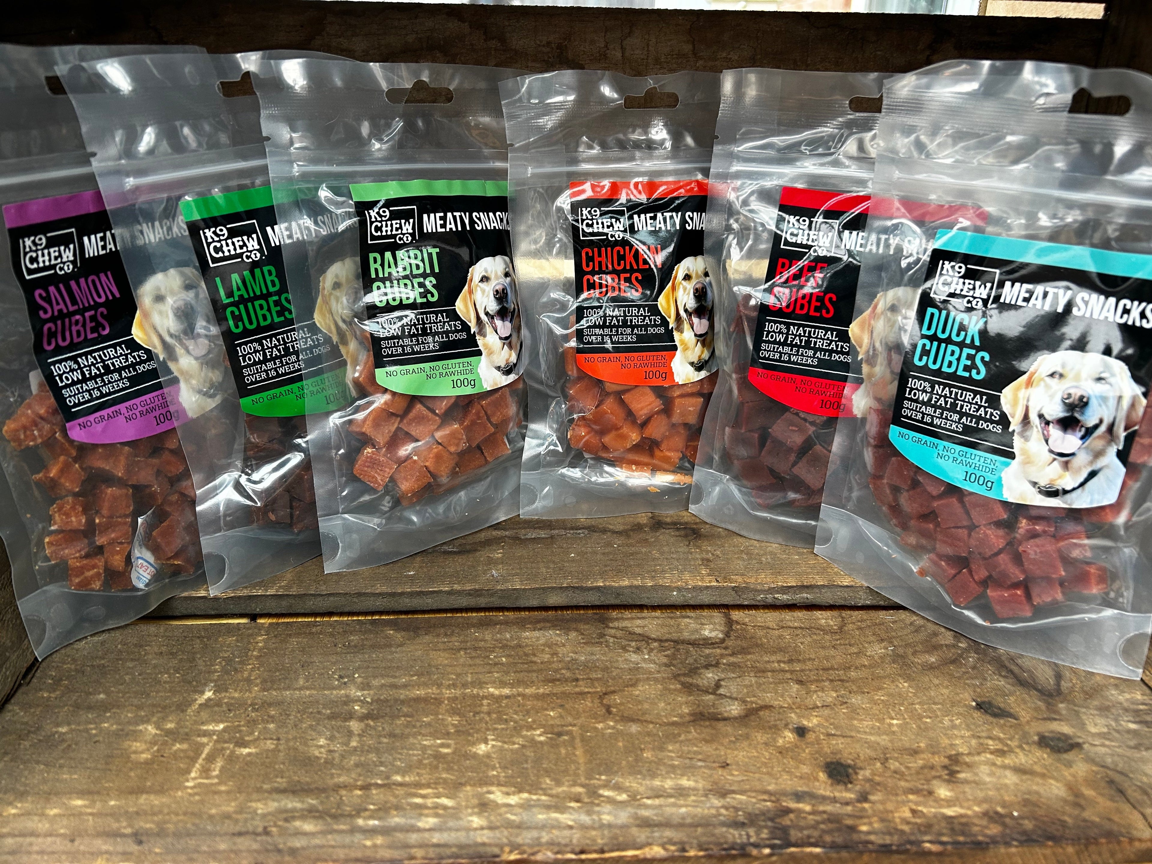 Meaty Snacks Salmon Cubes 100g