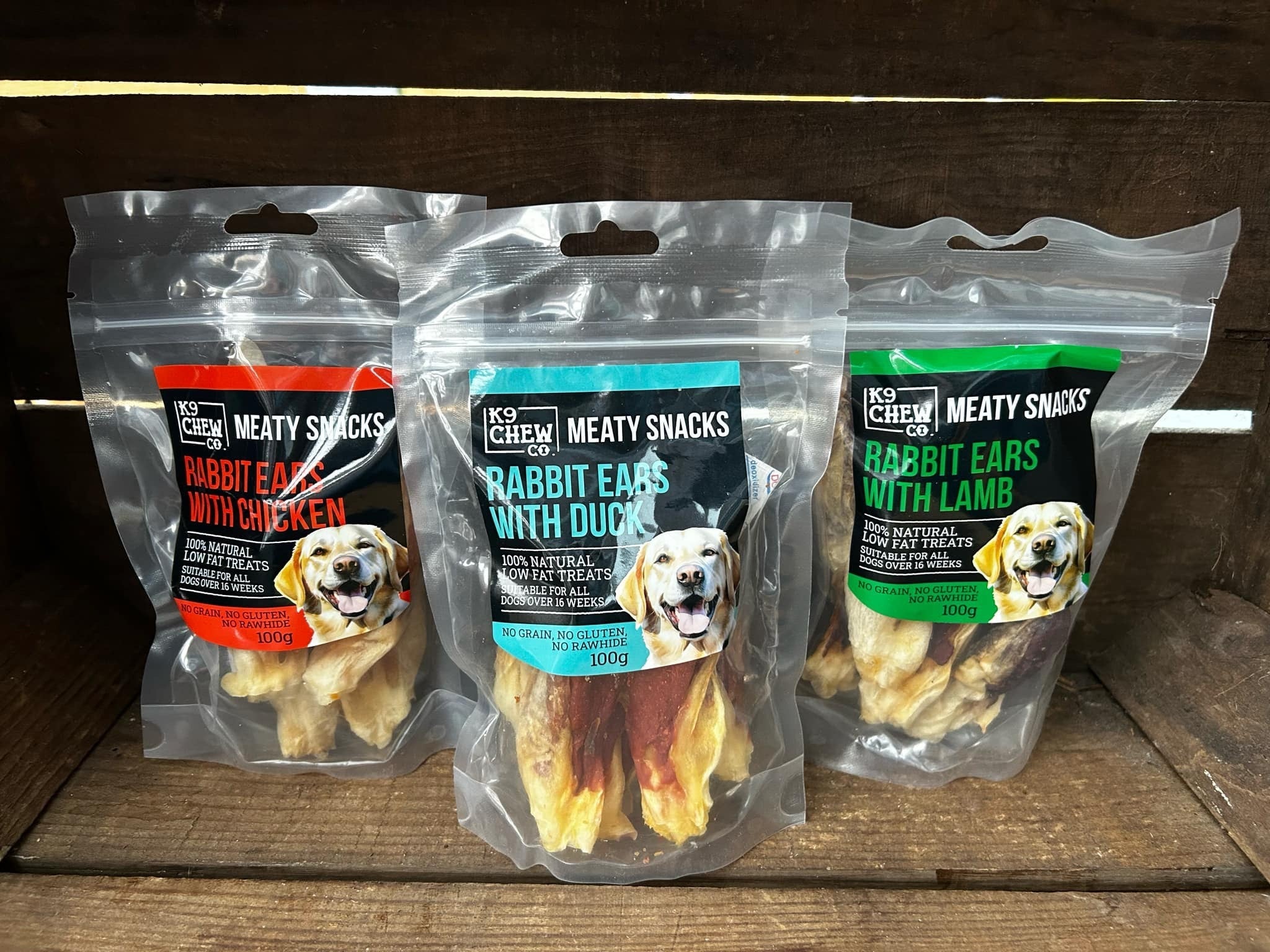 Meaty Snacks Rabbit Ears with Chicken 100g