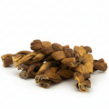 Nutriment natural treats package with braided lamb skins on a white background