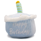 Milos Happy Birthday Cake Plush Dog Toy - Blue
