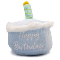 Milos Happy Birthday Cake Plush Dog Toy - Blue