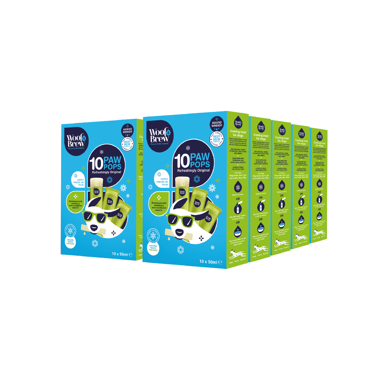 Woof&Brew Paw Pops for Dogs  - Freeze Pops for Dogs - Doggy Ice Pops