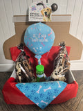Dog birthday box - blue