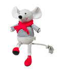 House Of Paws Christmas Merry Mouse Rope Dog Toy