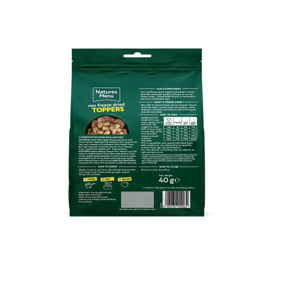 Natures Menu Freeze-Dried Topper Chicken 40g