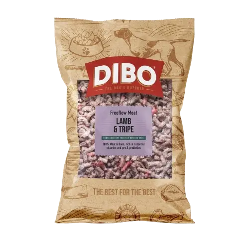 DIBO Freeflow Lamb & Tripe Raw Dog Food 1Kg