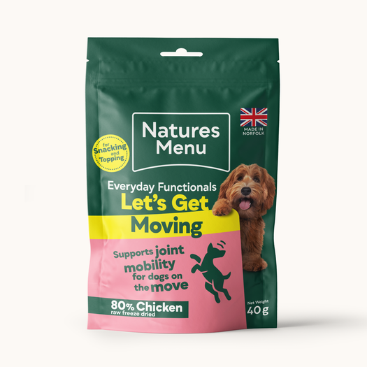 Natures Menu Functional Freeze-Dried Chicken Treats for Mobility Let's Get Moving 40g