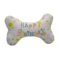 Milos Happy Birthday Bone Plush Dog Toy