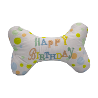 Milos Happy Birthday Bone Plush Dog Toy
