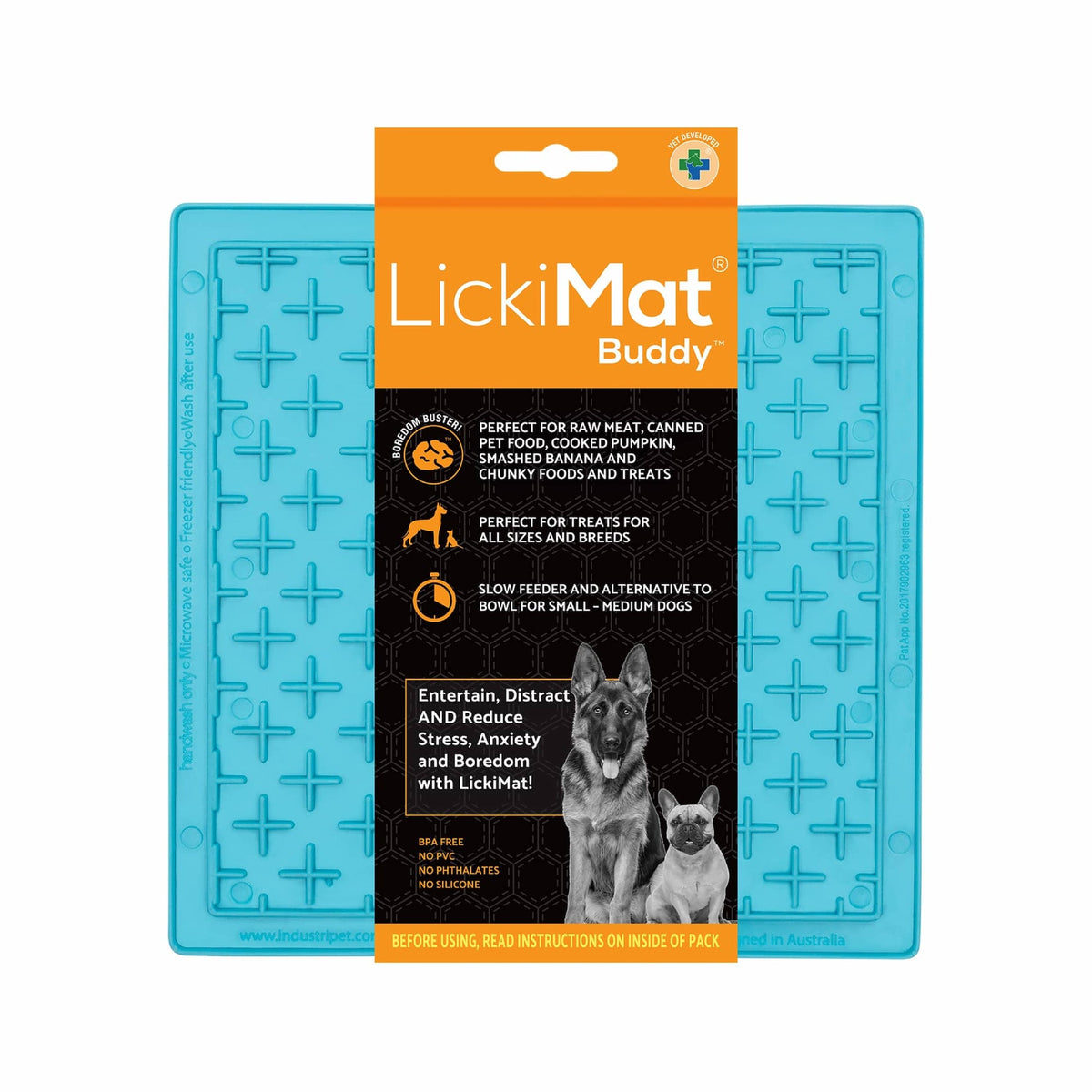 LickiMat® Classic Buddy™ – Original Slow Feeder Lick Mat for Dogs - Turquoise