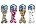 Animal Print Squeaky Bone Dog Toy