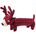 House of Paws Winter Red Tweed Long Reindeer Dog Toy